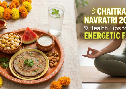 Healthy Sattvik fasting thali with Kuttu roti, makhana, and curd for Chaitra Navratri 2026 health tips.