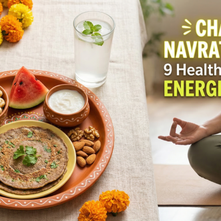 Healthy Sattvik fasting thali with Kuttu roti, makhana, and curd for Chaitra Navratri 2026 health tips.